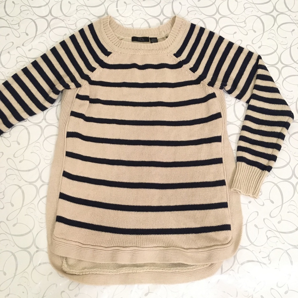 RDI | Slit Stripe Knit Sweater S